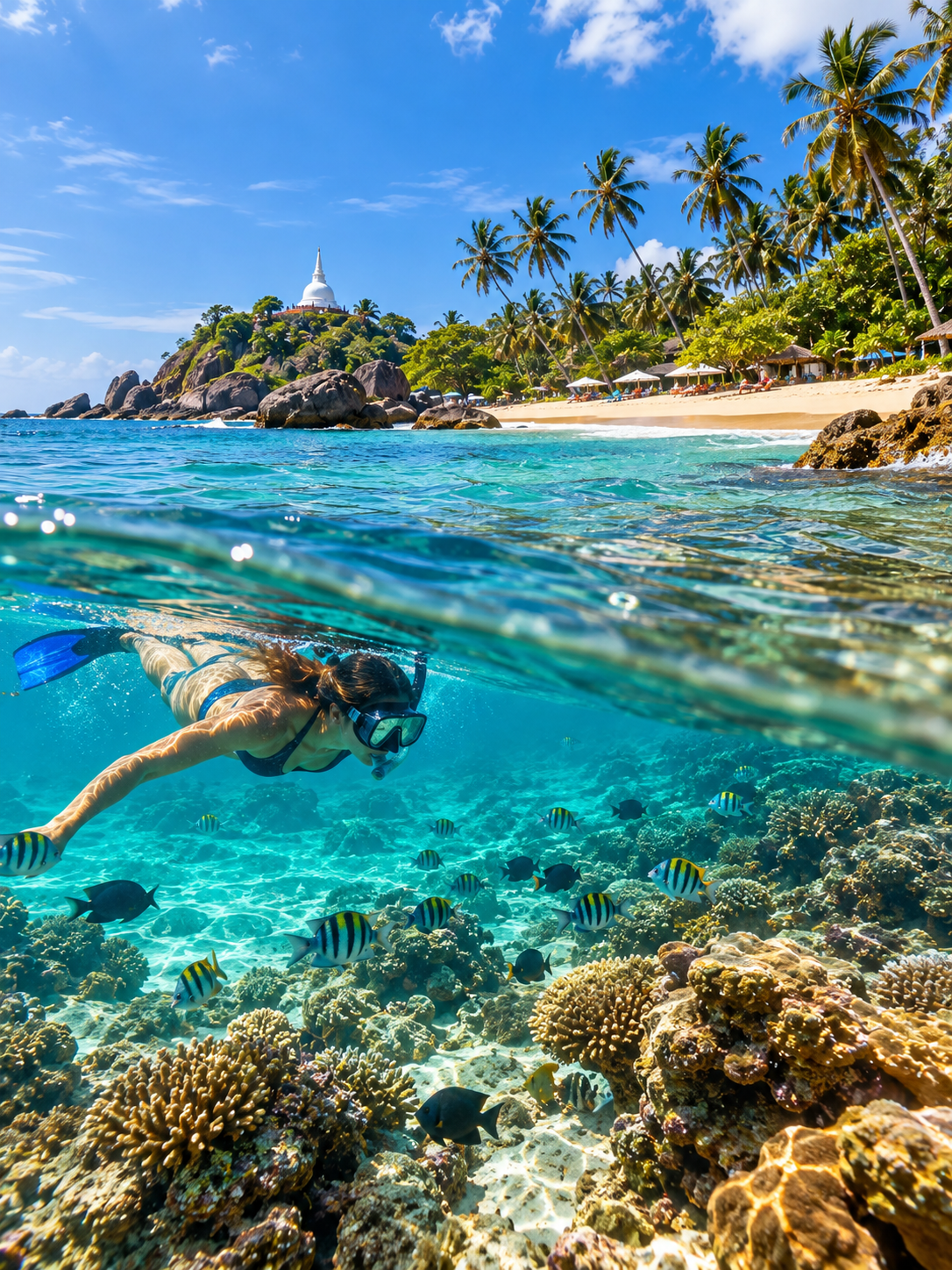 Unawatuna Bay & Snorkelling the Coral Gardens
